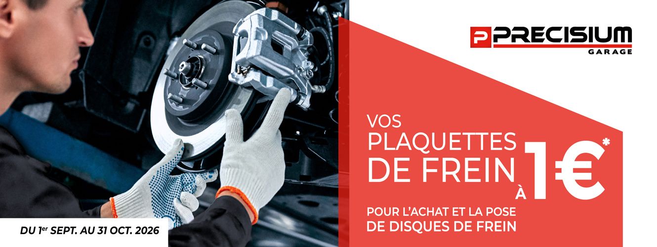 Vos plaquettes de frein à 1€